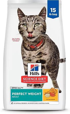 Hill's Science Diet Perfect Weight Adult Cat Food Chicken and Rice