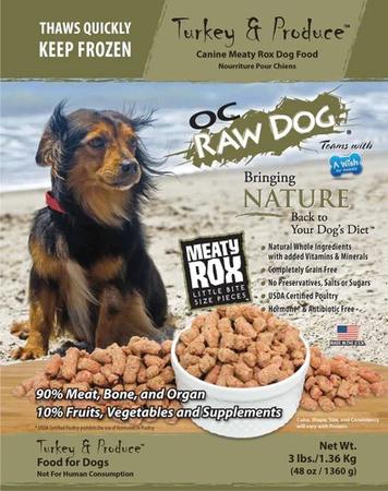 OC Raw Dog - Turkey & Produce Meaty Rox Frozen Raw Dog Food
