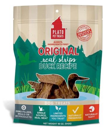 Plato Pet Treats - Original Real Strips Duck Dog Treats