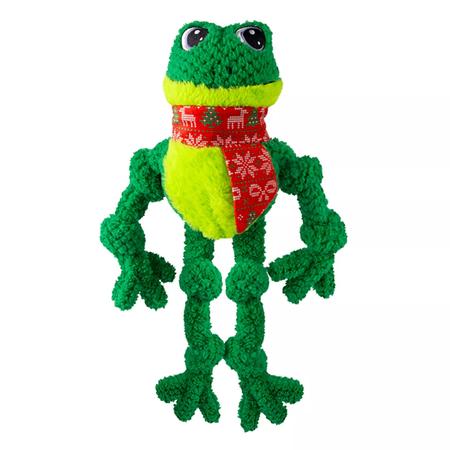 Kong Holiday Knots Frog Plush Dog Toy