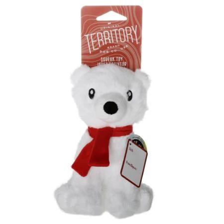 Original Territory Plush Polar Bear Dog Toy