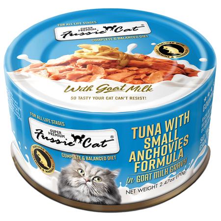 Fussie Cat Tuna with Small Anchovies Formula with Goat Milk Gravy