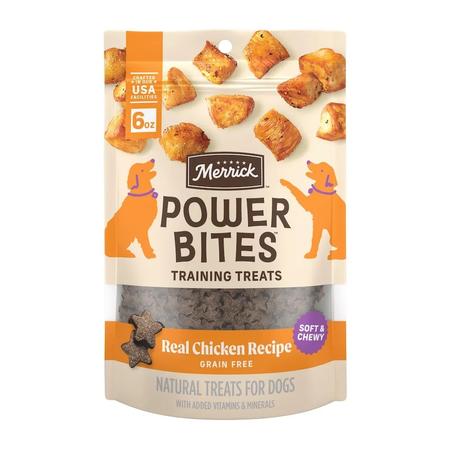Merrick Power Bites Real Chicken Recipe Dog Treats