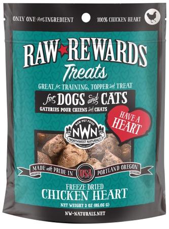 Northwest Naturals Raw Rewards Chicken Heart Freeze Dried Dog & Cat Treats
