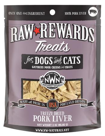 Northwest Naturals Raw Rewards Pork Liver Freeze Dried Dog & Cat Treats