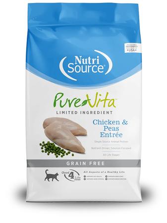 NutriSource PureVita Grain Free Chicken & Peas Entrée Cat Food