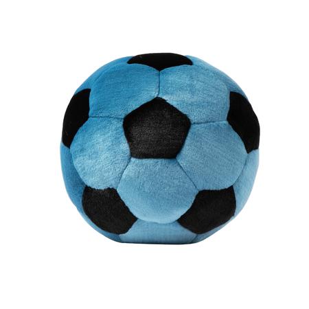 Fluff & Tuff Blue Soccer Ball Plush Dog Toy