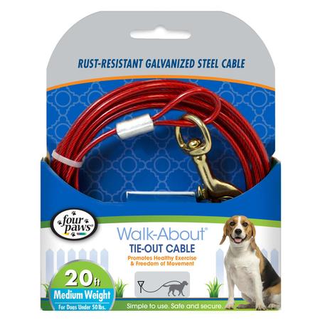Medium Weight Dog Tie Out Cable 20ft