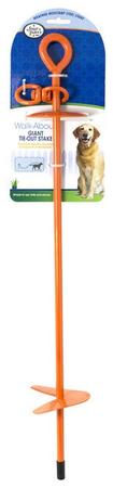 Walk-About Dog Tie Out Stake Orange 28