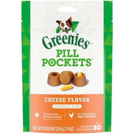 Greenies Pill Pockets Cheese Dog Dental Chews Capsule 7.9oz