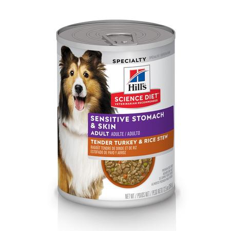 Adult Sensitive Stomach & Skin Dog Food, Tender Turkey & Rice Stew