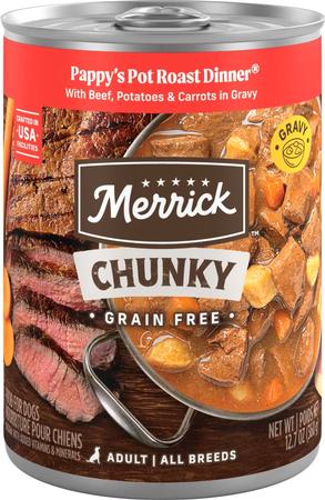 Merrick Chunky Wet Dog Food Pappy's Pot Roast Dinner