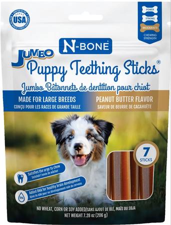 N-Bone® Puppy Teething Sticks Peanut Butter Flavor - Jumbo
