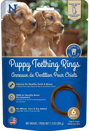 N-Bone Puppy Teething Rings Peanut Butter 6pk