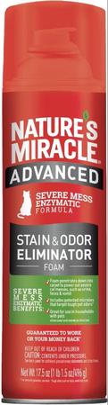 Nature's Miracle Advanced Stain Remover & Odor Eliminator Foam for Cats
