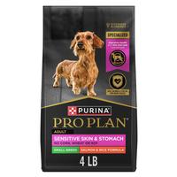 Purina Pro Plan Sensitive Skin and Stomach Small Breed Adult Dry Dog Food Salmon and Rice Formula  (Item #038100100801)