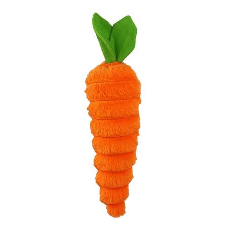 PetLou Luxe Carrot Plush Dog Toy