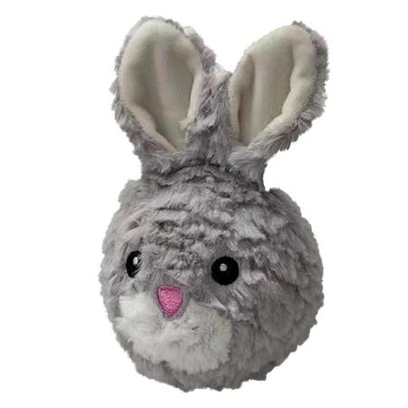PetLou EZ Squeaky Rabbit Ball Dog Toy
