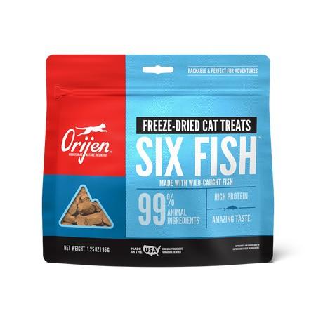 Orijen Freeze Dried Cat Treats Six Fish Recipe