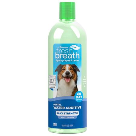 TropiClean Fresh Breath Max Strength Dental Water Additive for Dogs