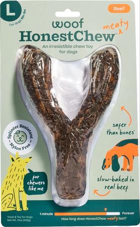 Woof Honestchew Meaty Beef Y-Gnawt