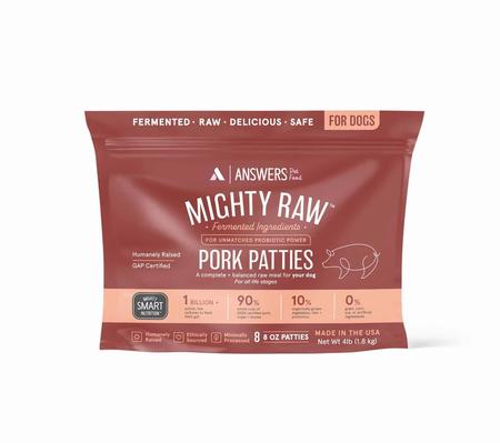 Answers Mighty Raw Pork Patties for Dogs