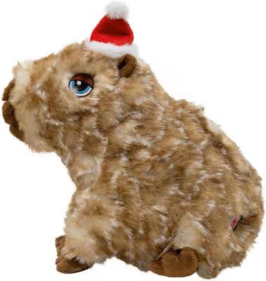 Kong Holiday Comfort Wuzzeez Capybara Squeaky Plush Dog Toy