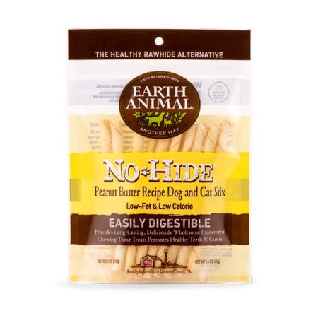 Earth Animal No-Hide Peanut Butter Stix - 10 pk 